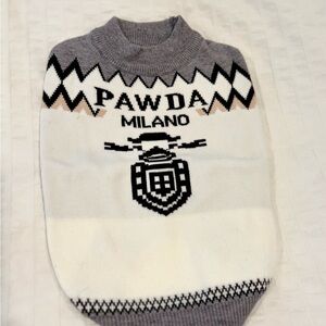 Gray and White Dog Sweater 12-16lbs